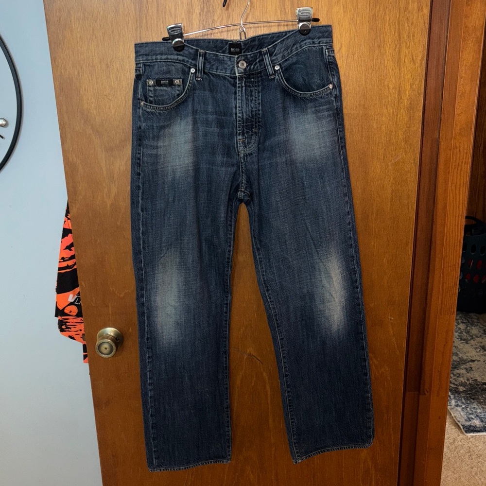 Hugo Boss Dark Blue Relaxed Men's Jeans